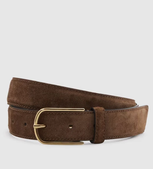 Reiss Carrie Suede Belt in Tan